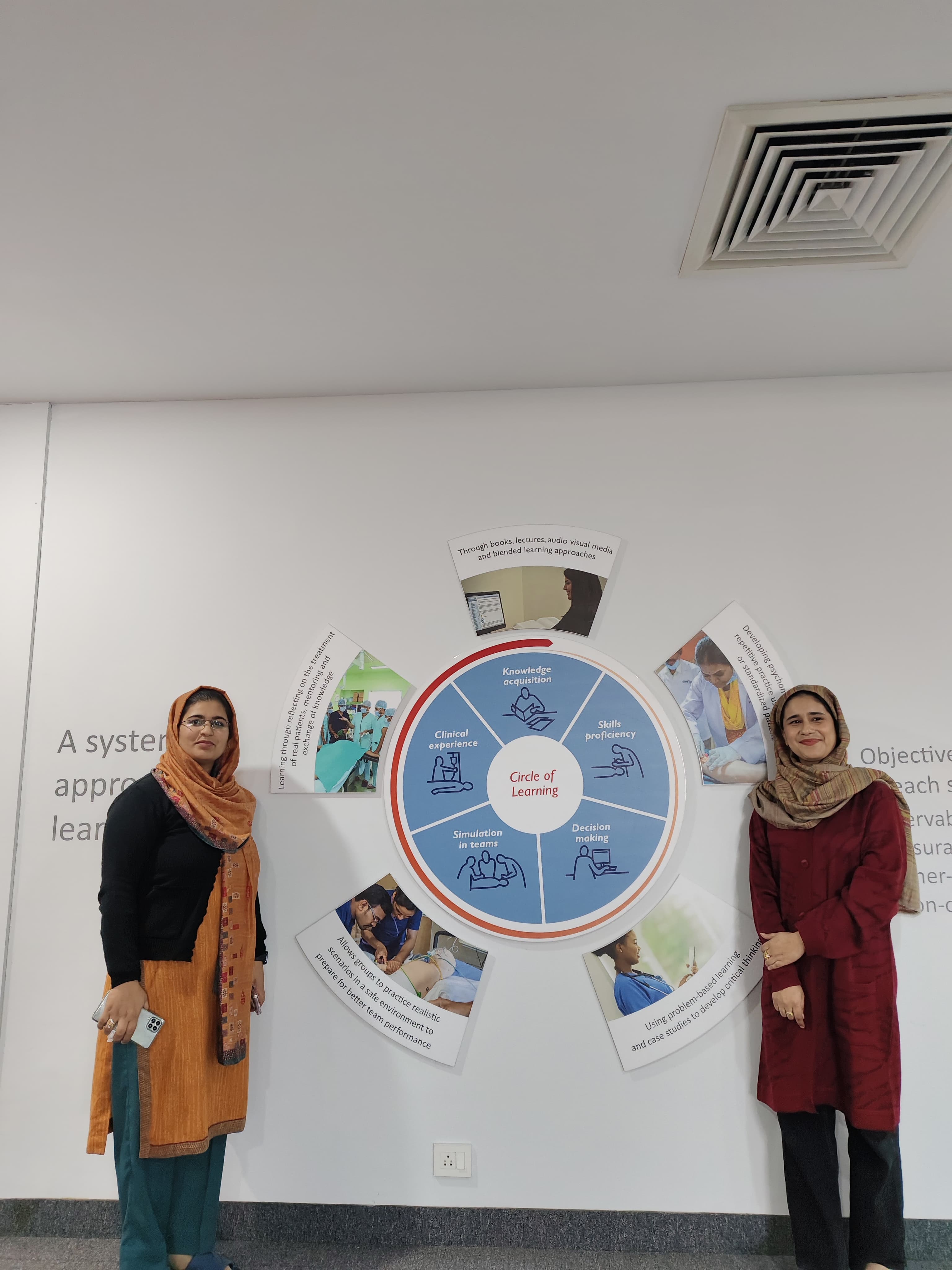 Mrs. Nazakat Manzoor and Mrs. Rimsha Rashid (Assistant Professors, RCON) at NSRC SGT Gurgaon