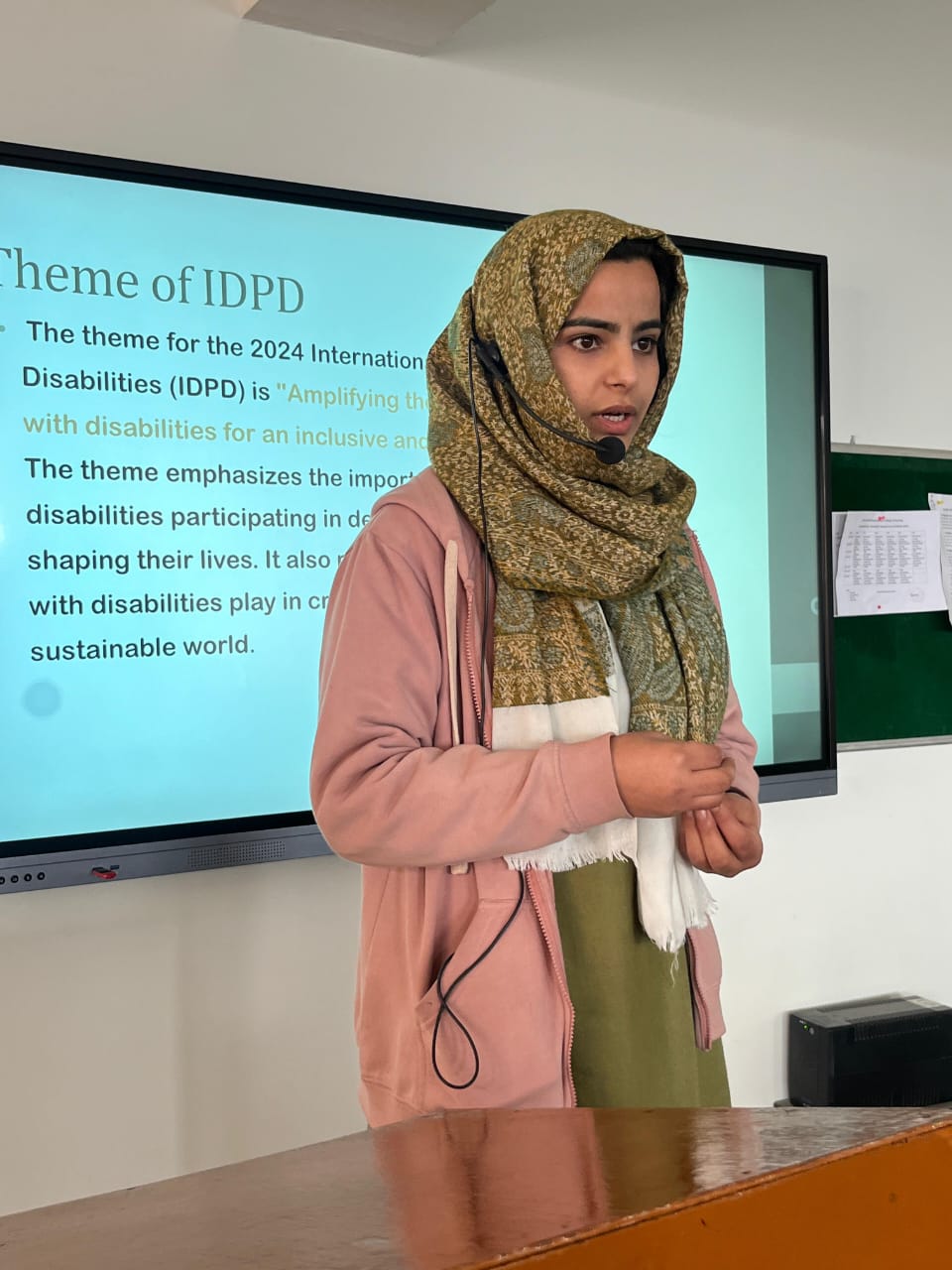 Ms. Rabiya (AP) as the speaker on the event
