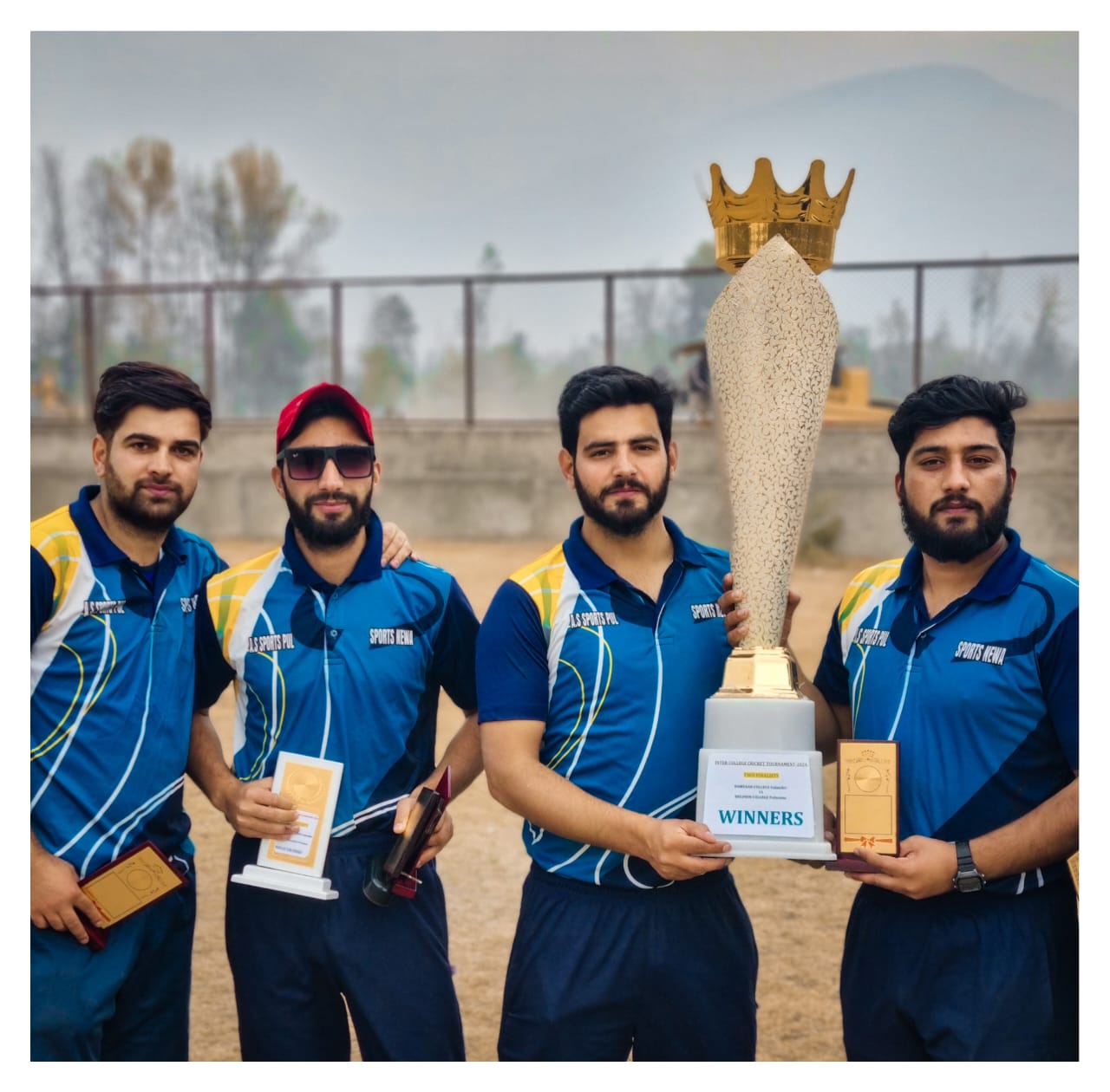 Team of Ramzaan College with Trophy