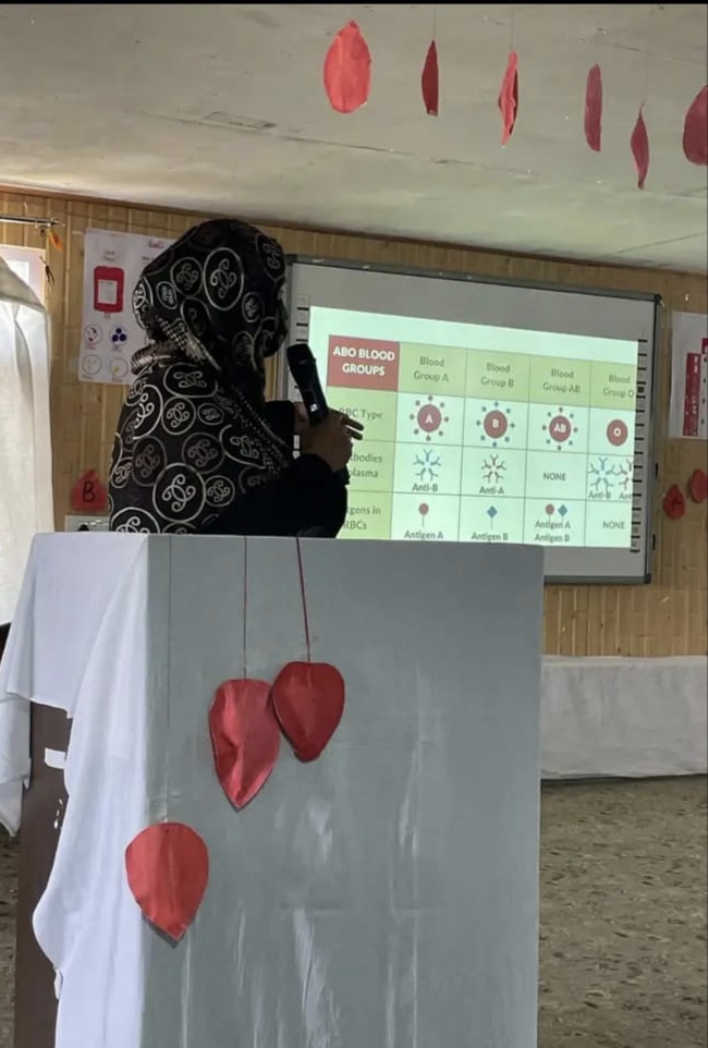 Ms. Nusrat Fatima delivering a speech on the day.